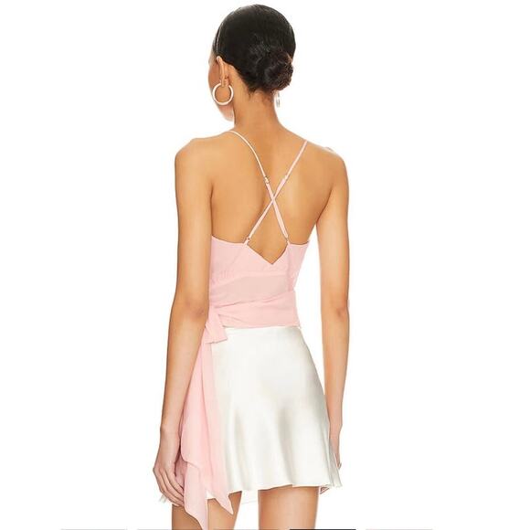 Lovers and Friends Caputo Top Pink Wrap women’s size small Revolve NWT - Picture 2 of 7